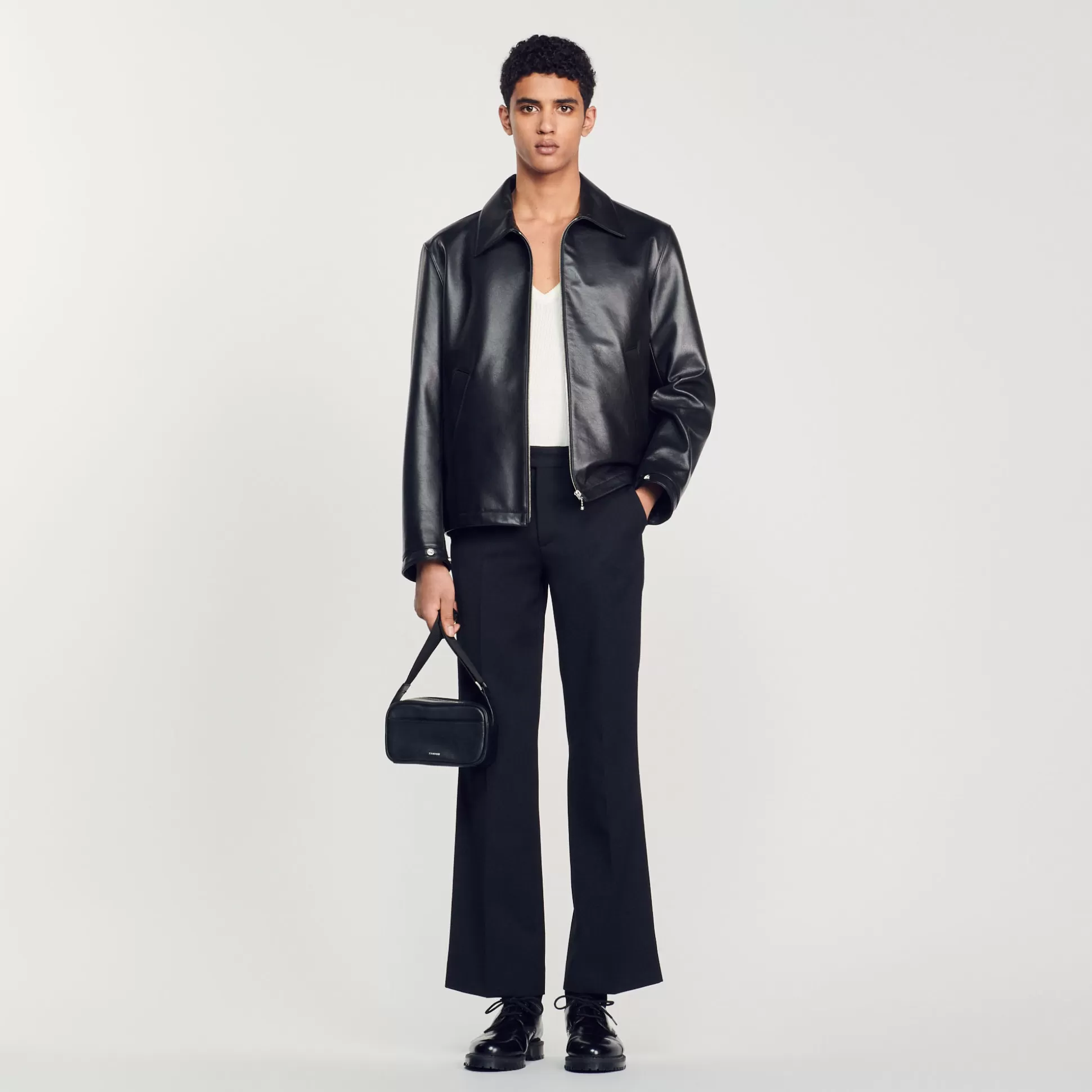 Flash Sale Blouson En Cuir Lisse Homme Manteaux & Blousons