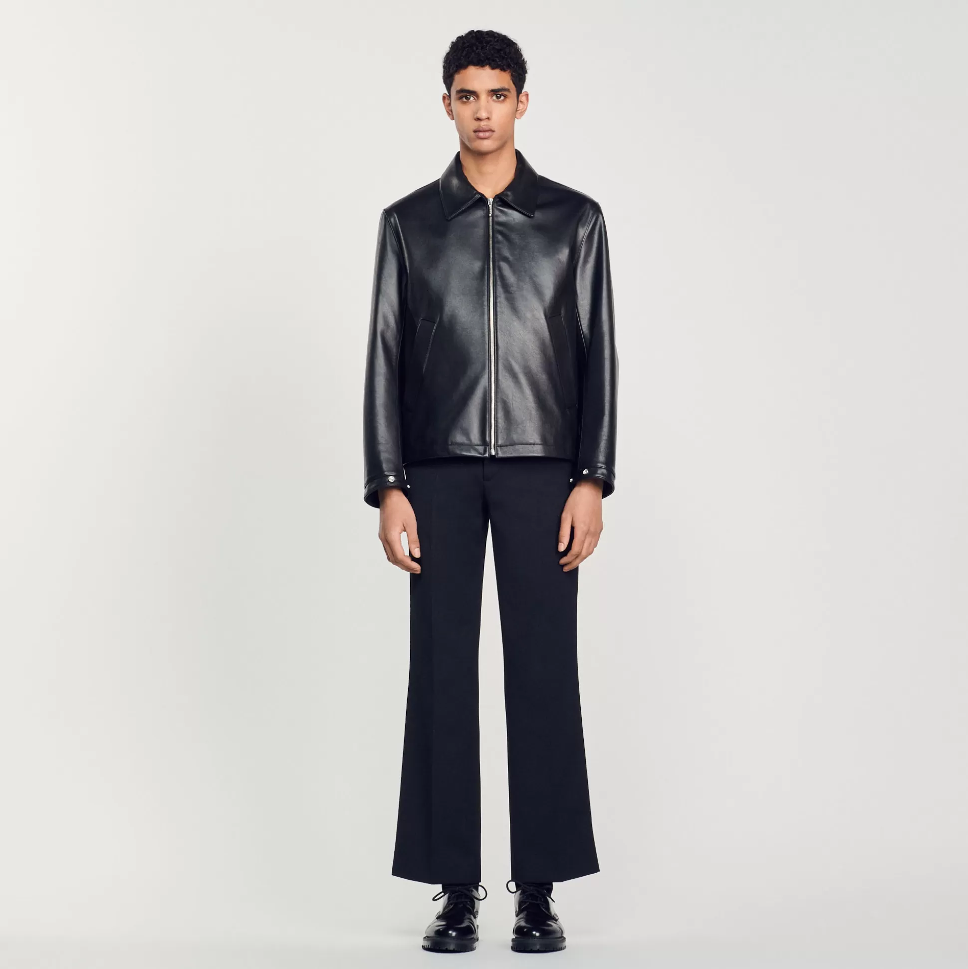 Flash Sale Blouson En Cuir Lisse Homme Manteaux & Blousons
