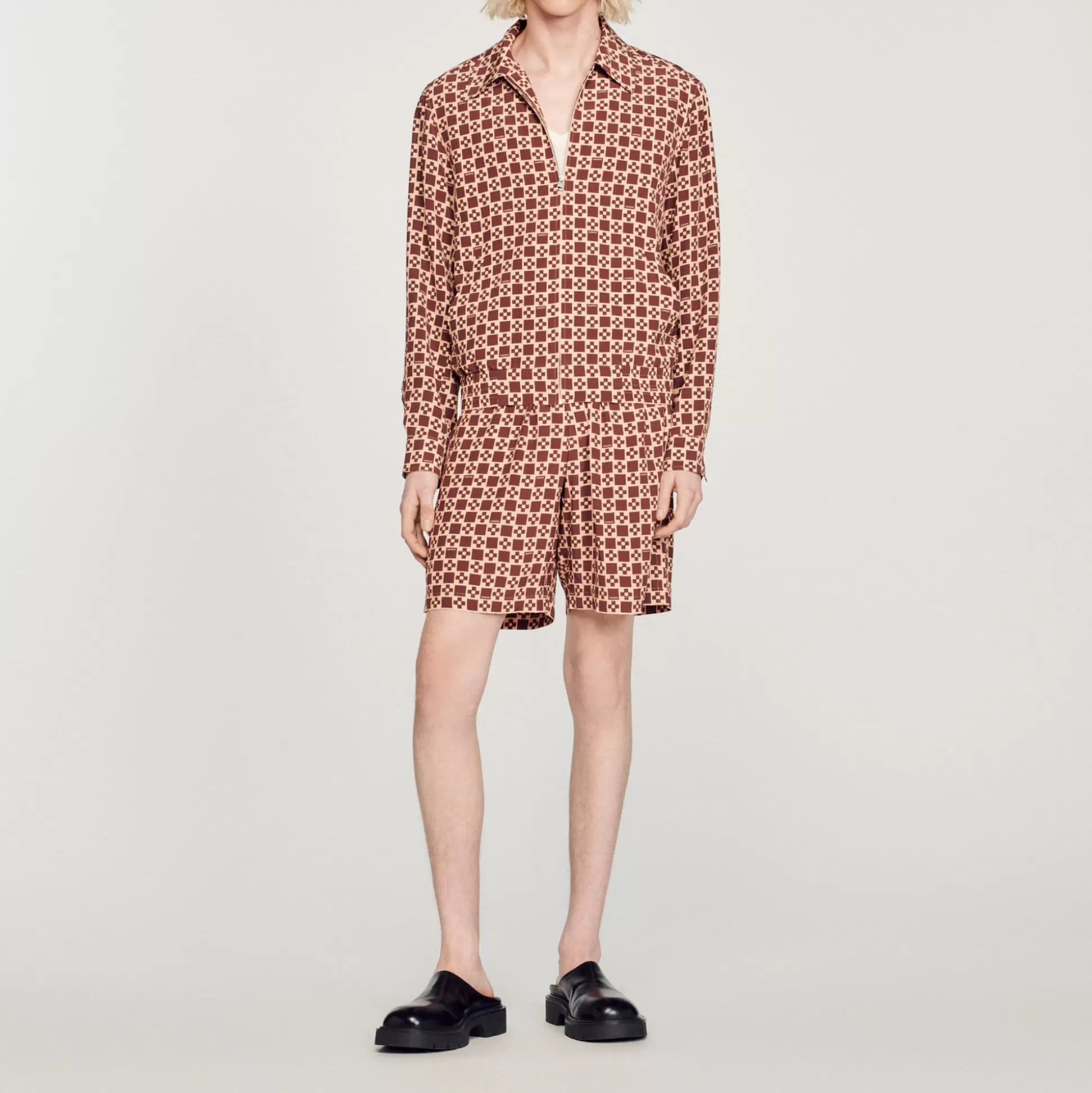 Online Blouson Imprimé Square Cross Femme Blousons & Vestes