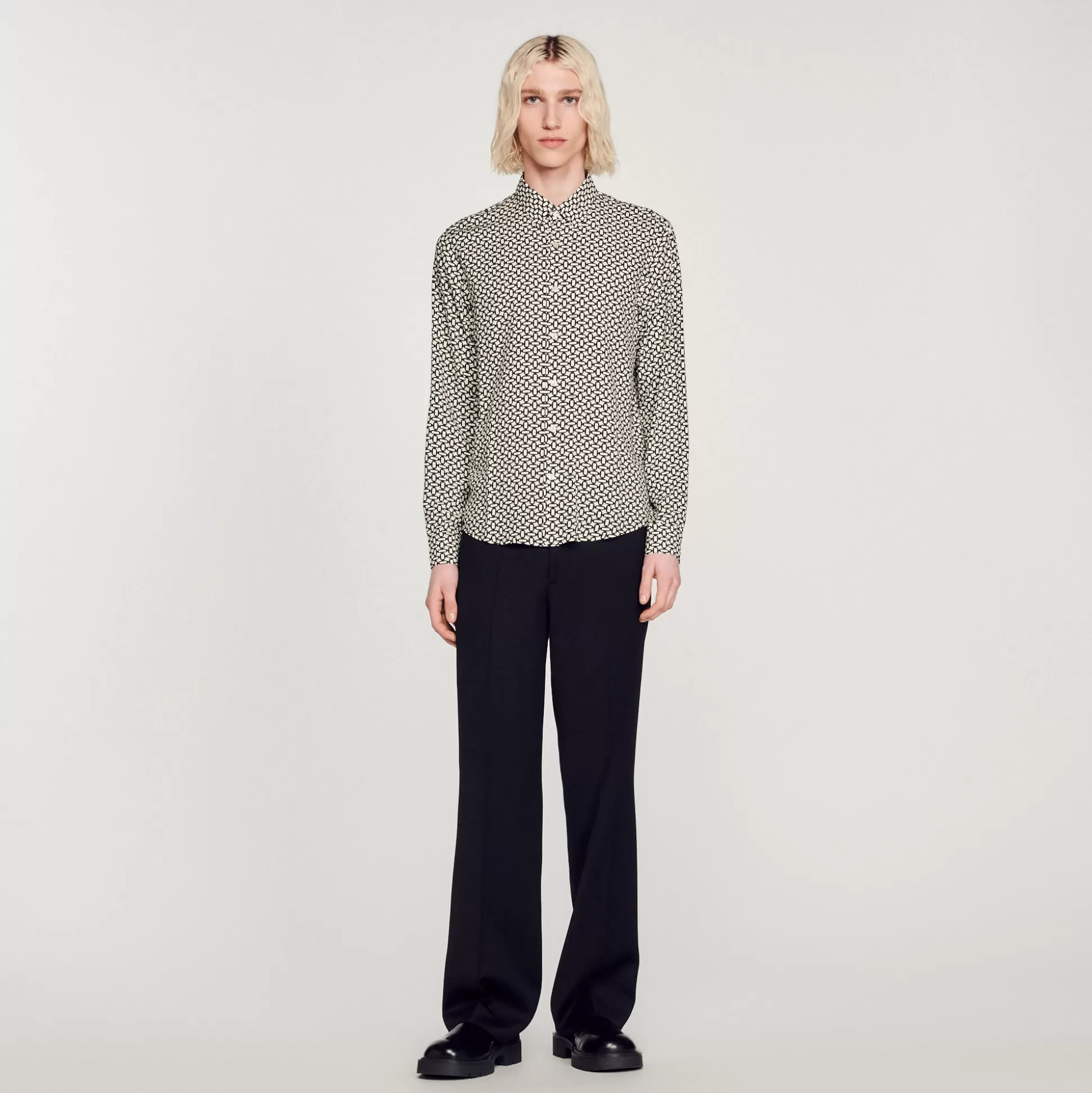 Outlet Chemise Fluide Imprimée Homme Chemises