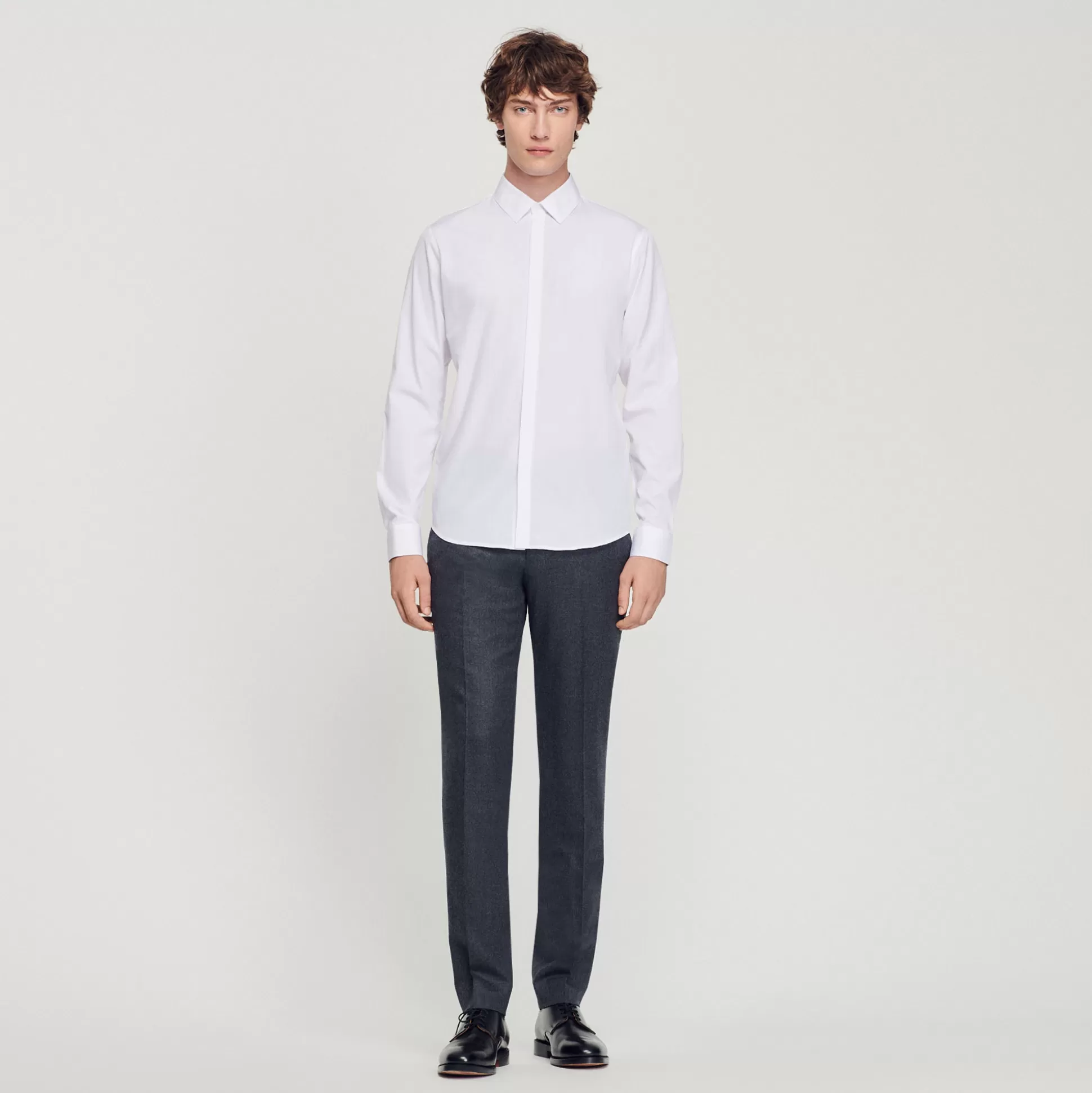 New Chemise Slim En Popeline Homme Chemises