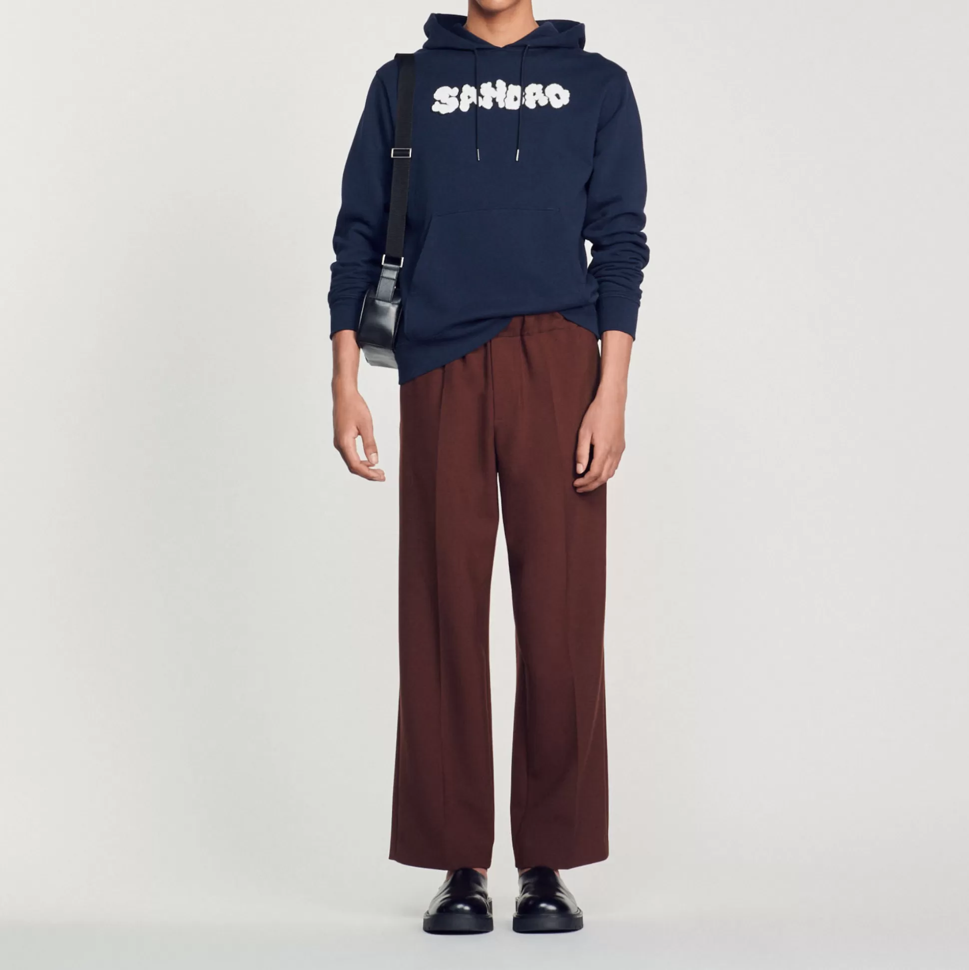 Shop Hoodie Brodé Sandro Homme Pulls & Gilets