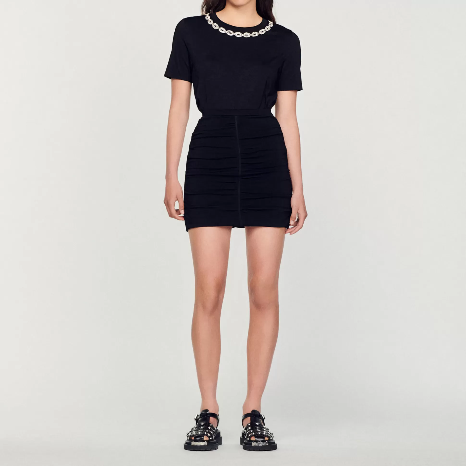 Flash Sale Jupe Courte En Maille Froncée Femme Jupes & Shorts
