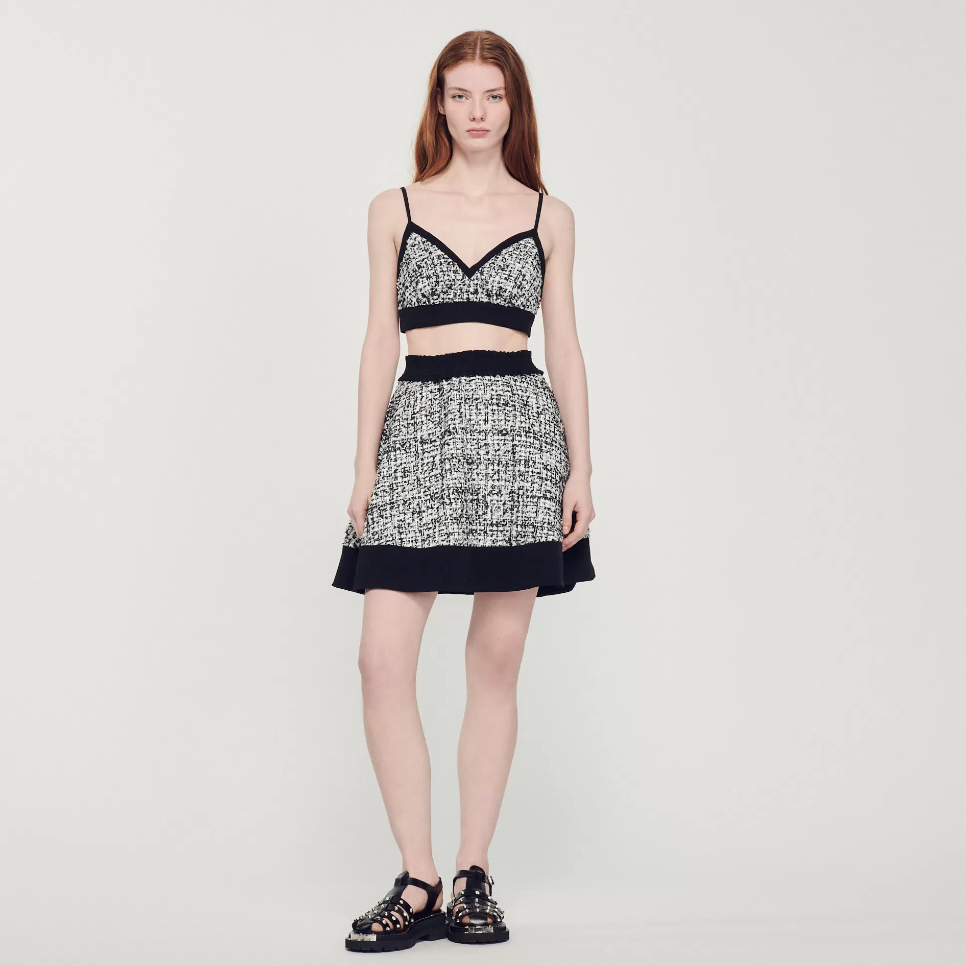 Flash Sale Jupe Patineuse En Tweed Femme Jupes & Shorts