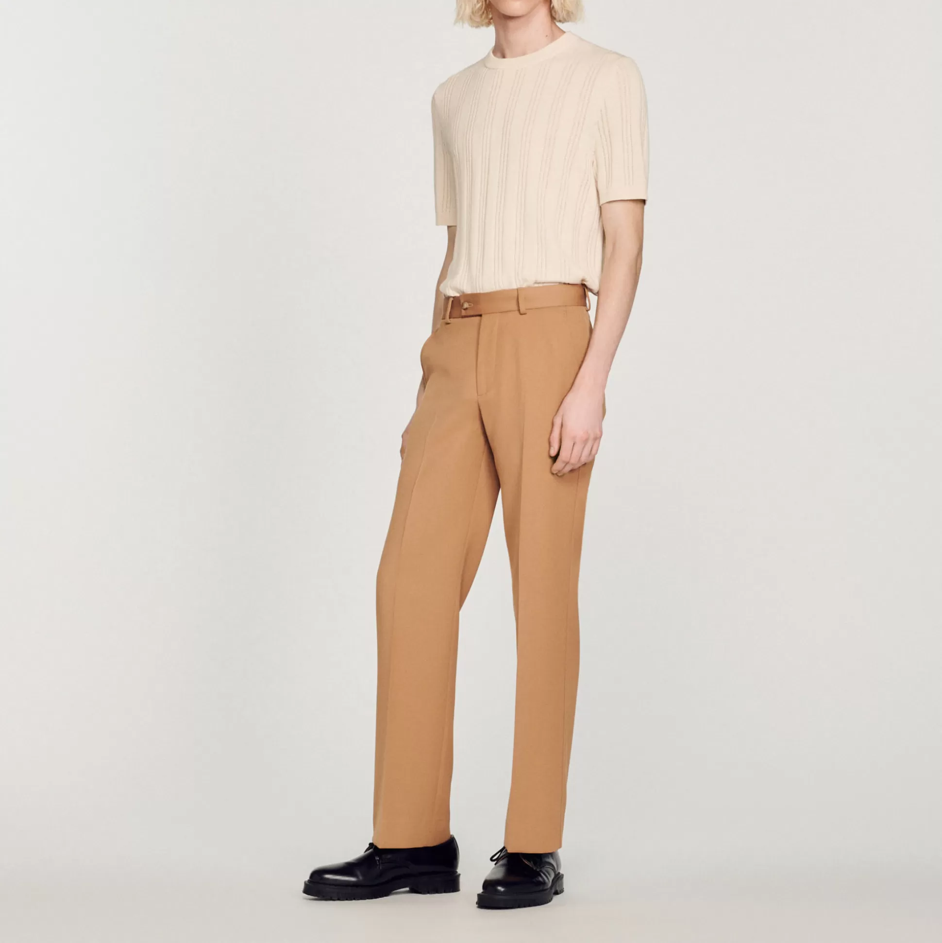 Hot Pantalon En Laine Mélangée Homme Pantalons & Shorts