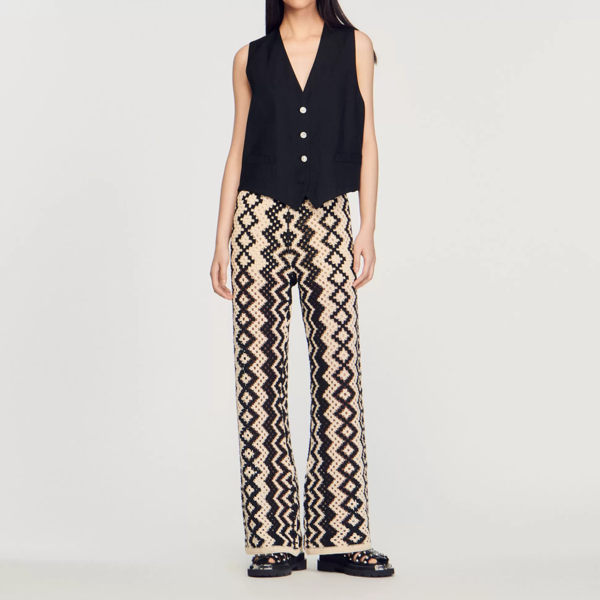 Store Pantalon En Maille Femme Pantalons