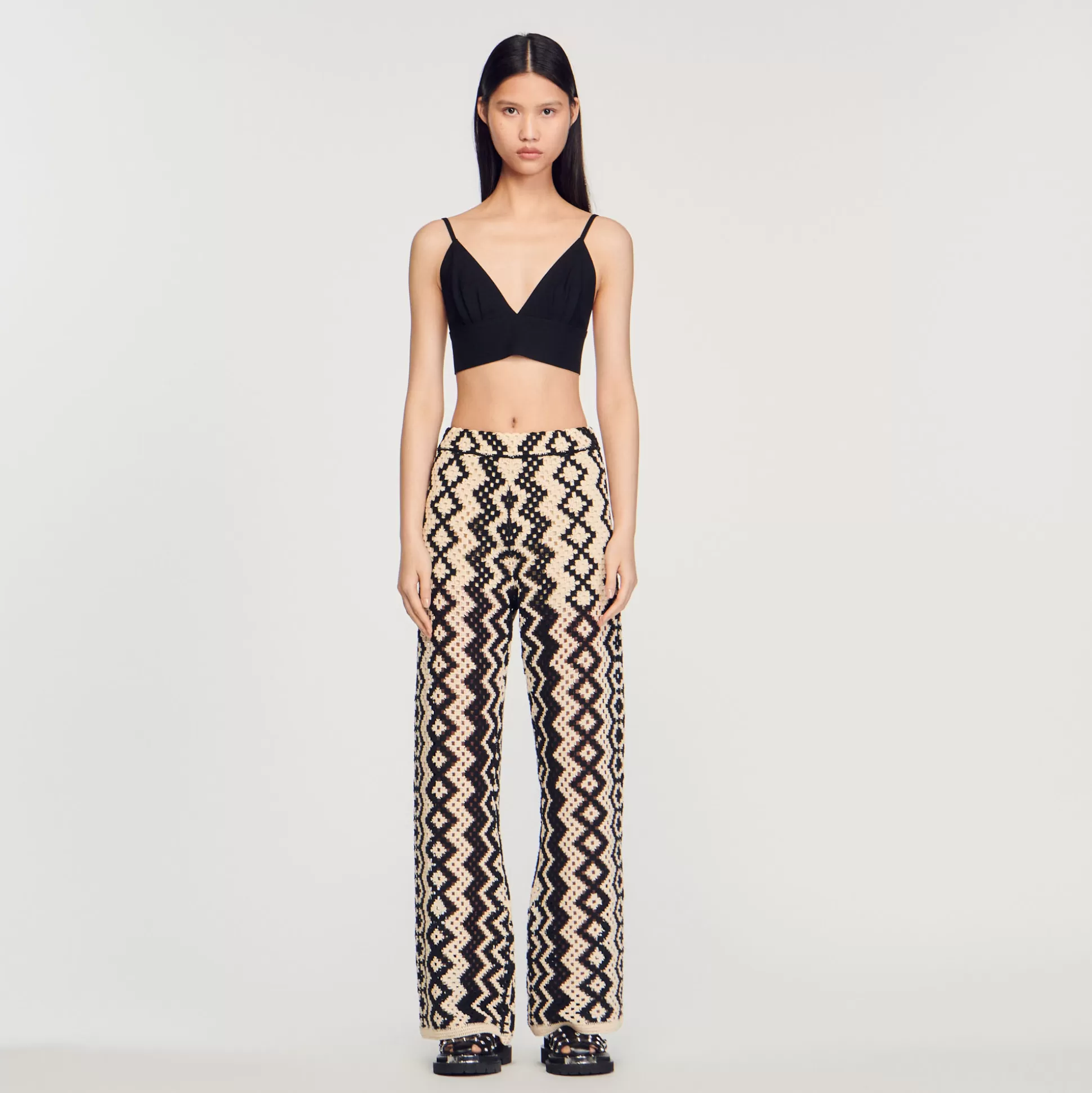 Store Pantalon En Maille Femme Pantalons