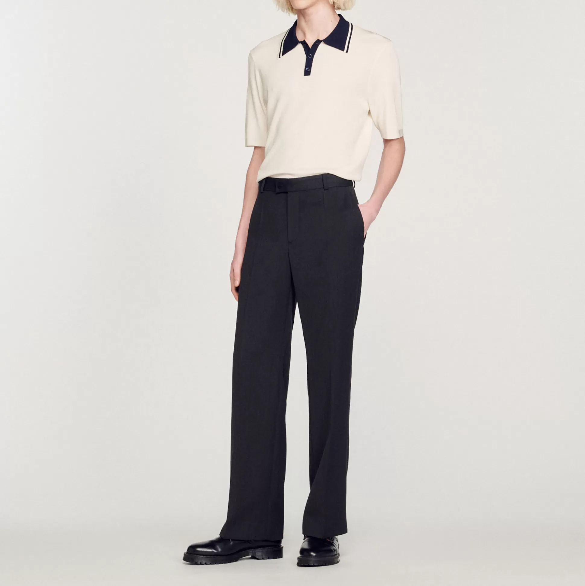 Discount Polo À Col Contrasté Homme Pulls & Gilets