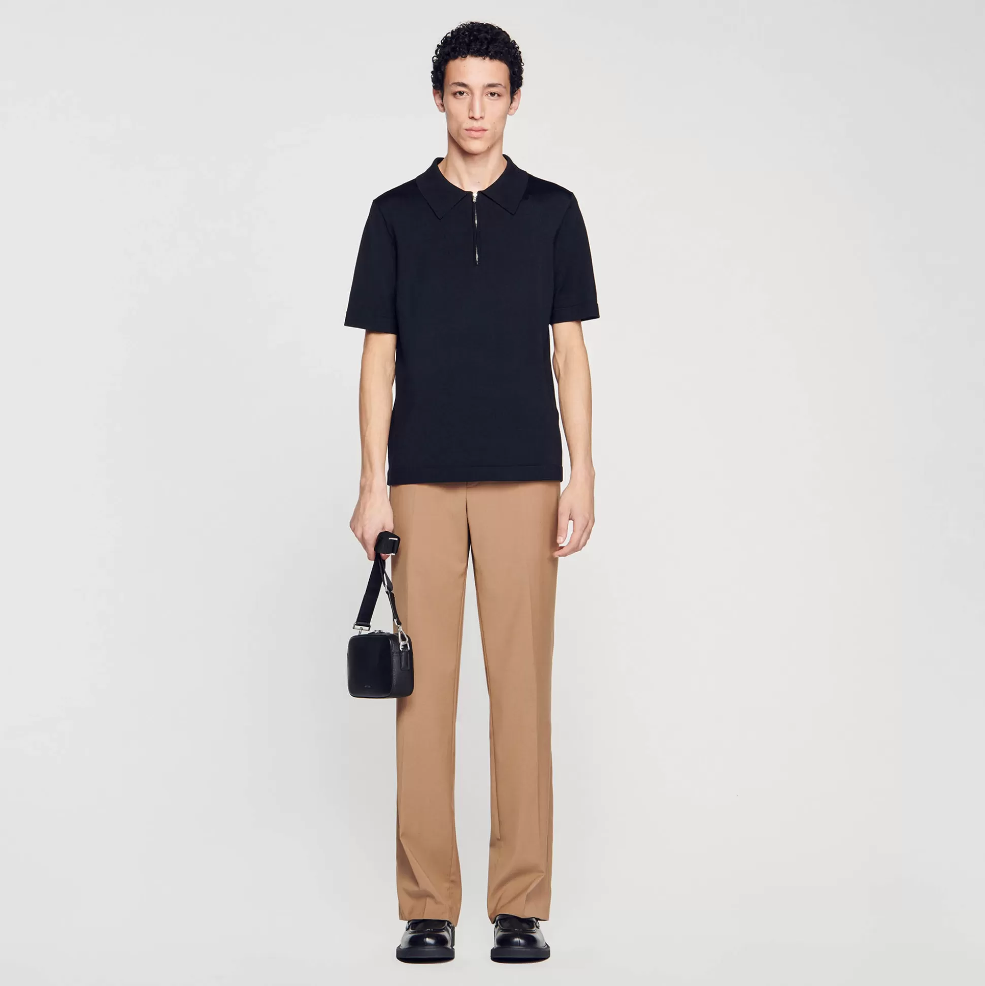 Discount Polo En Maille À Col Zippé Homme Pulls & Gilets