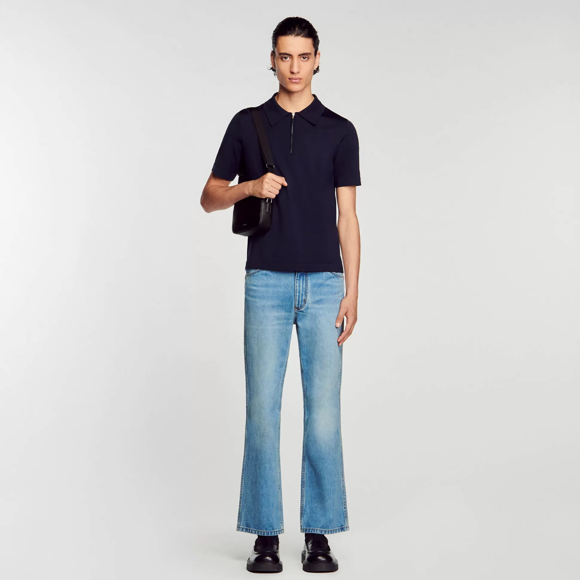 Sale Polo En Maille À Col Zippé Homme Pulls & Gilets
