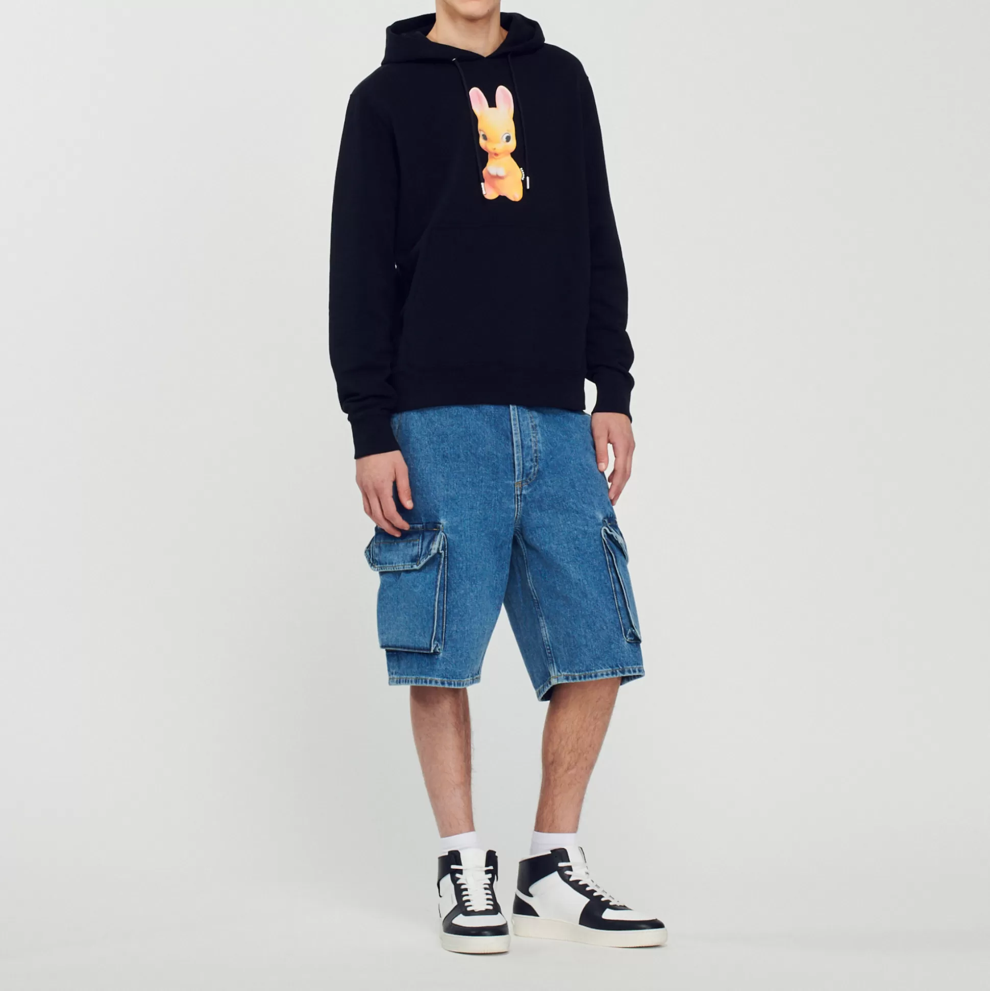 Outlet Sweat À Capuche Imprimé Lapin Homme Sweats & Joggings