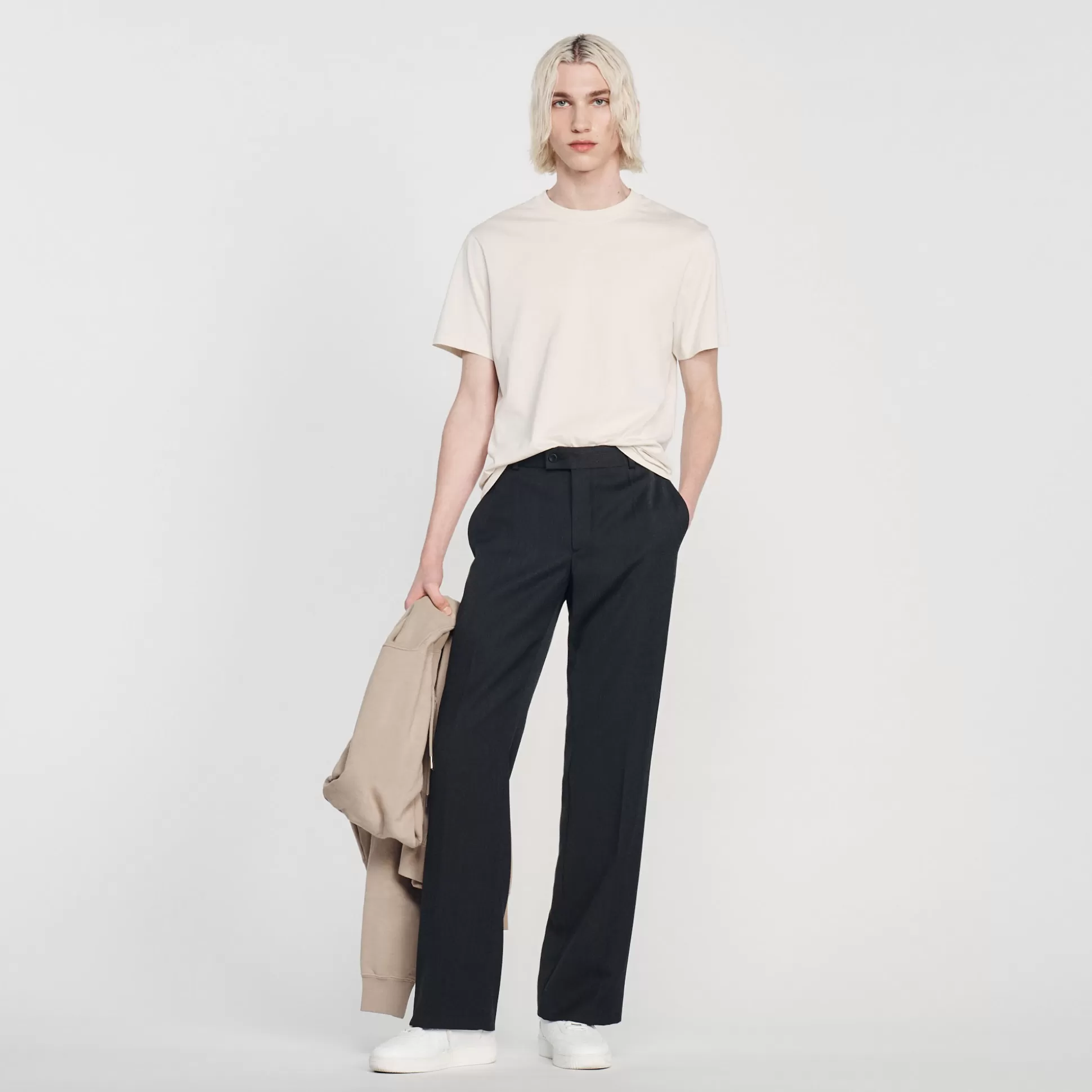 Shop T-Shirt Brodé Sandro En Coton Biologique Homme T-Shirts & Polos