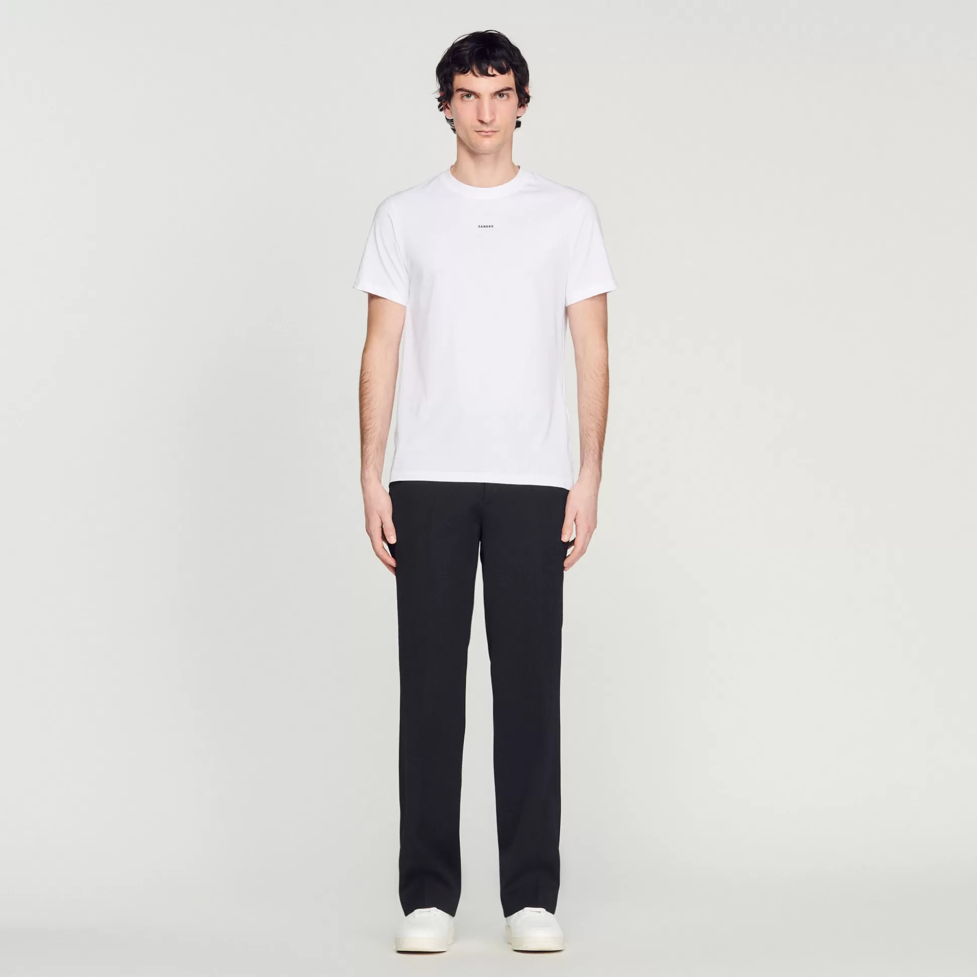 Flash Sale T-Shirt Brodé Sandro En Coton Biologique Homme T-Shirts & Polos